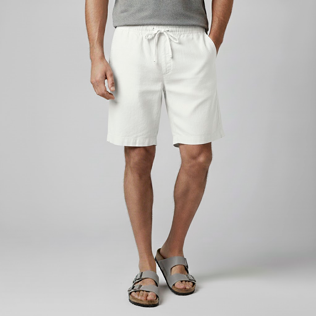 Men's Capri Linen Shorts - Veltic