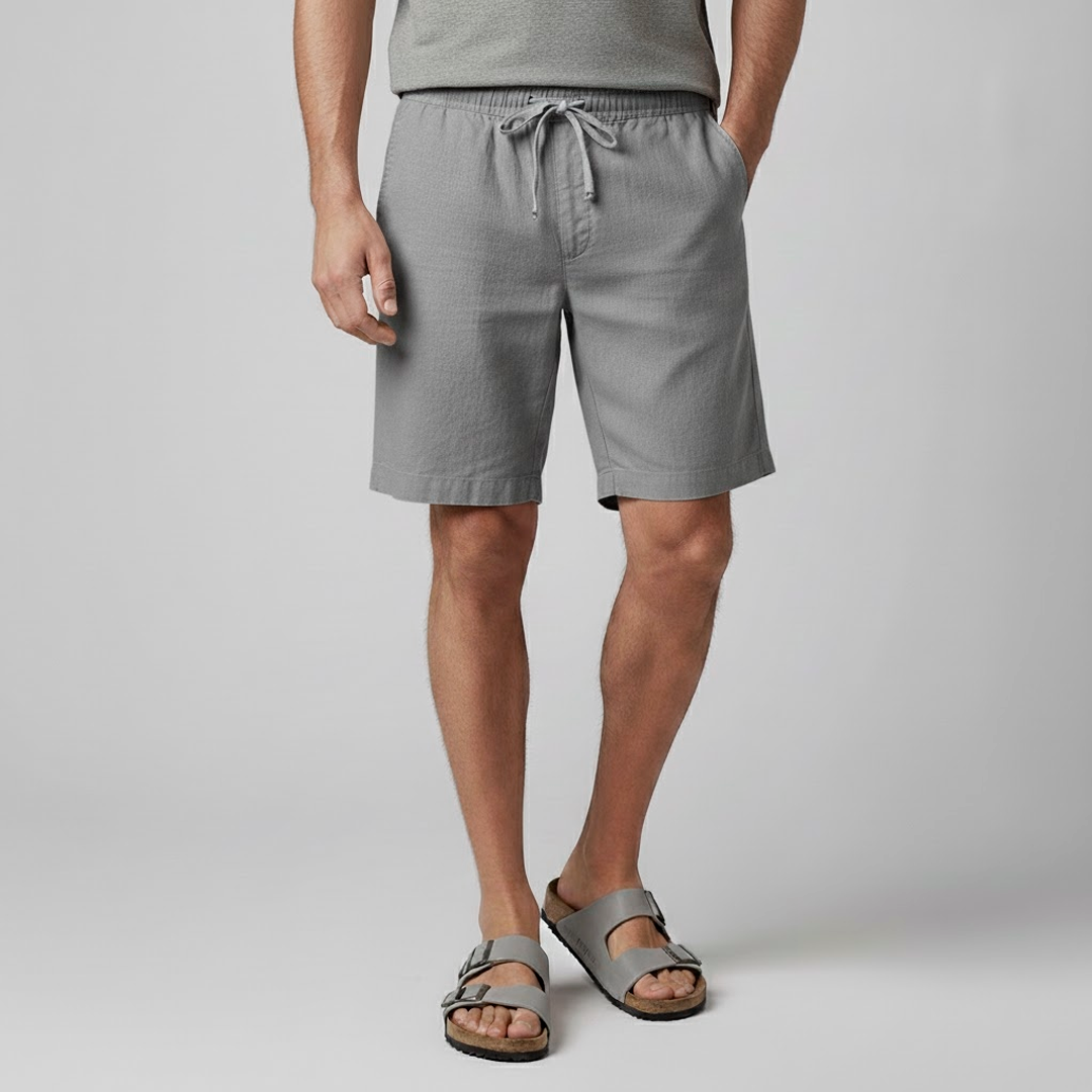 Men's Capri Linen Shorts - Veltic
