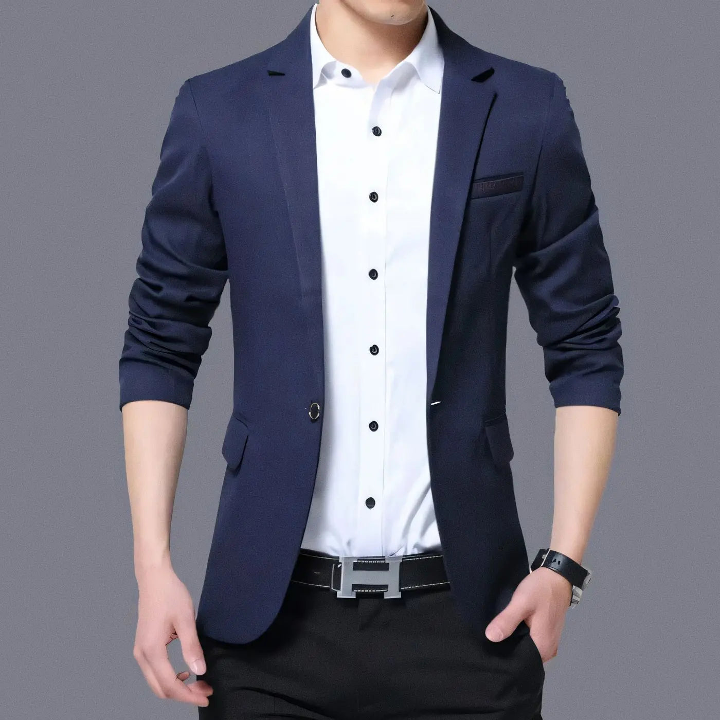 Men's Carlsen Slim Blazer with Tailored Fit - Veltic