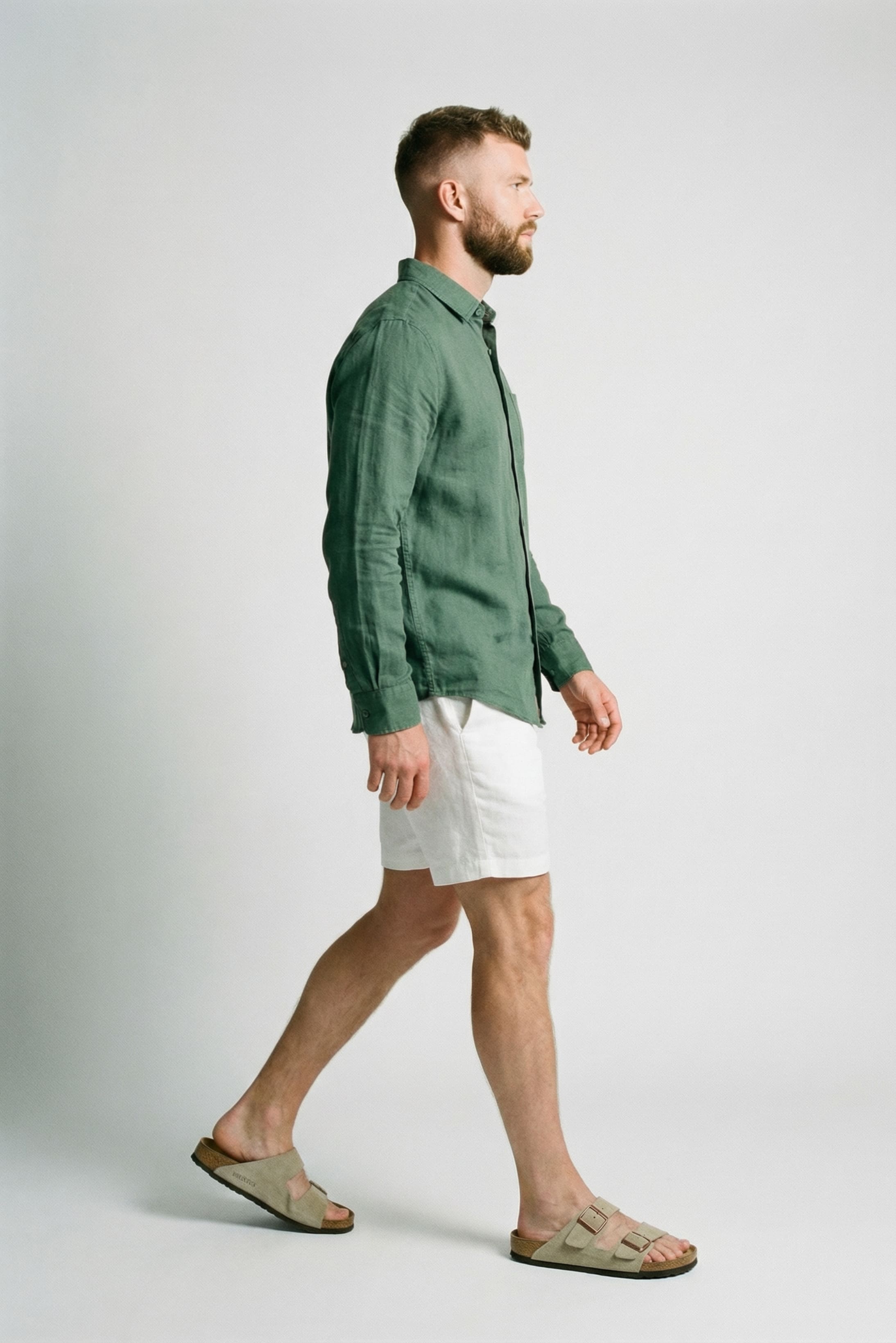 Men's Linen Shirt with Pocket - Veltic