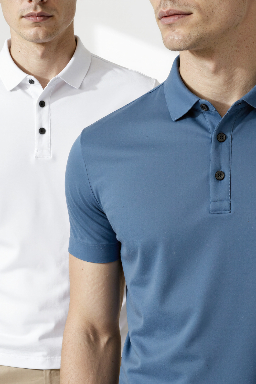 Men's Silk Polo Shirt Ice - Veltic