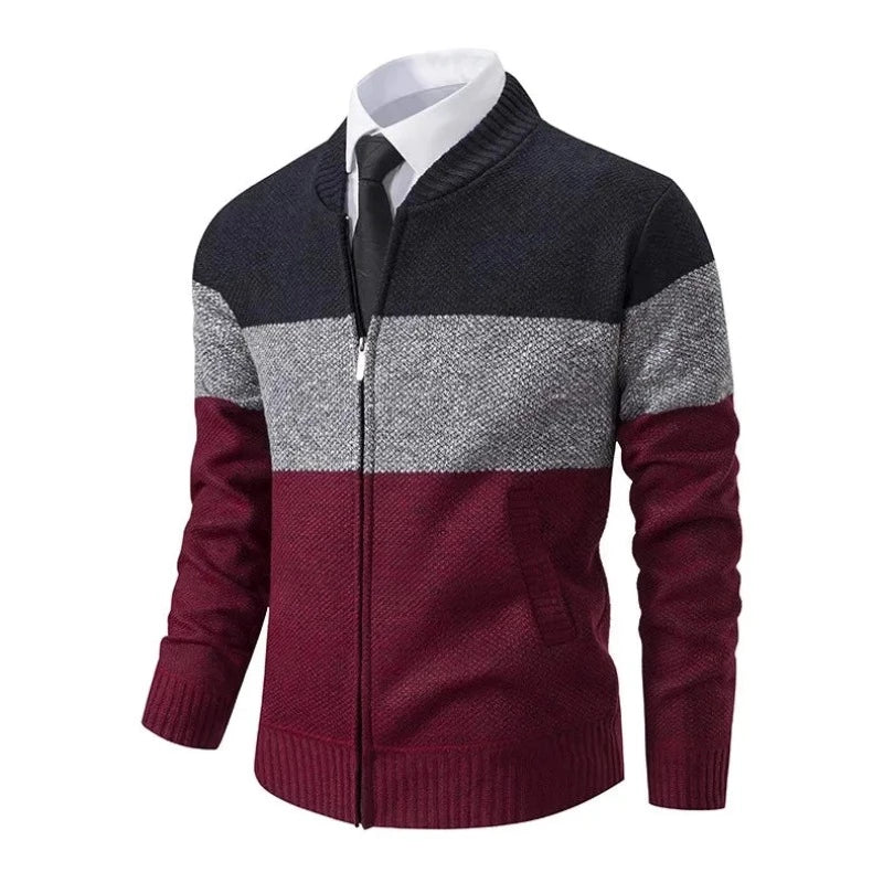 Men's Lightweight Knit Cardigan with Central Zipper Logan - Veltic