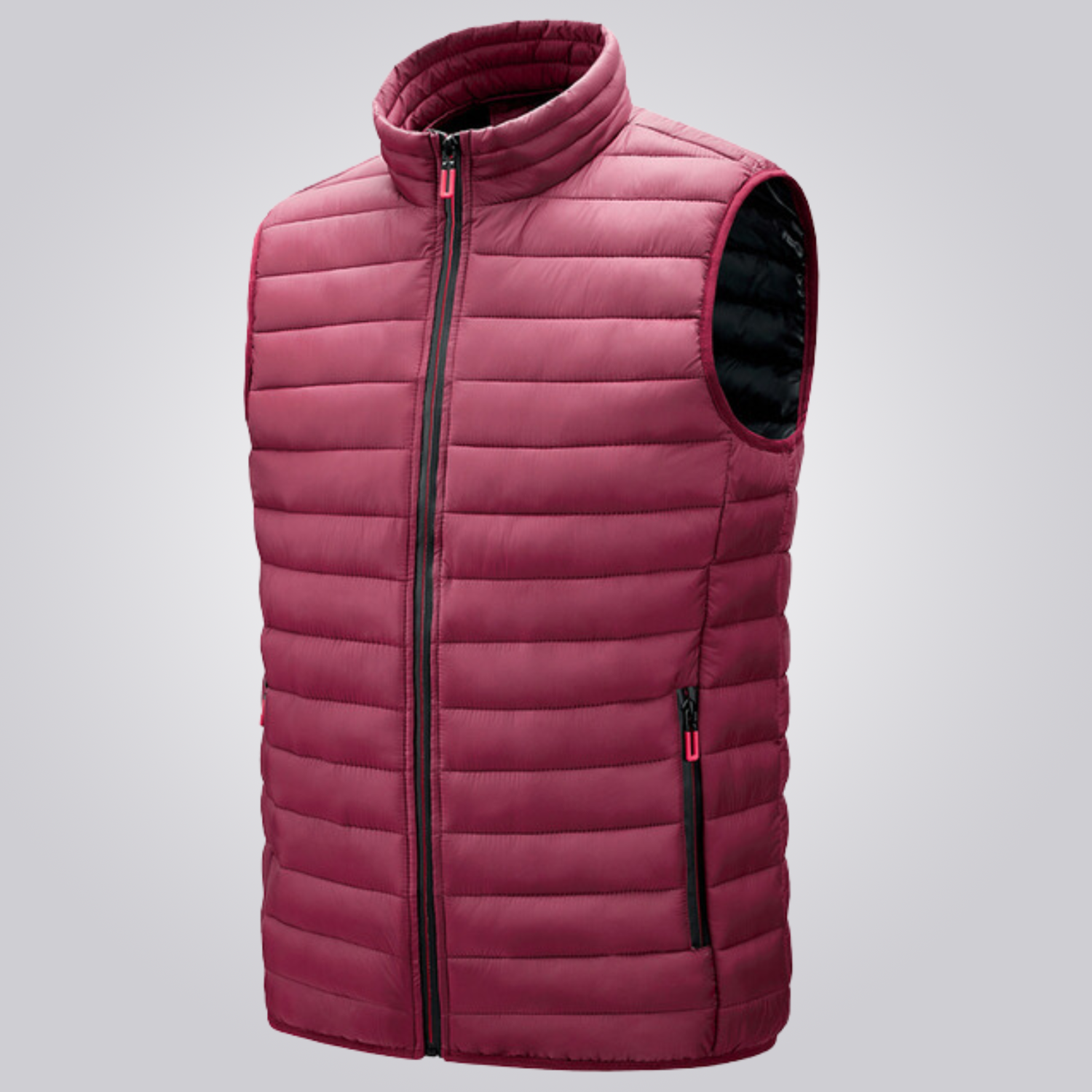 Men's Quilted Puffer Vest with Zipper - Veltic