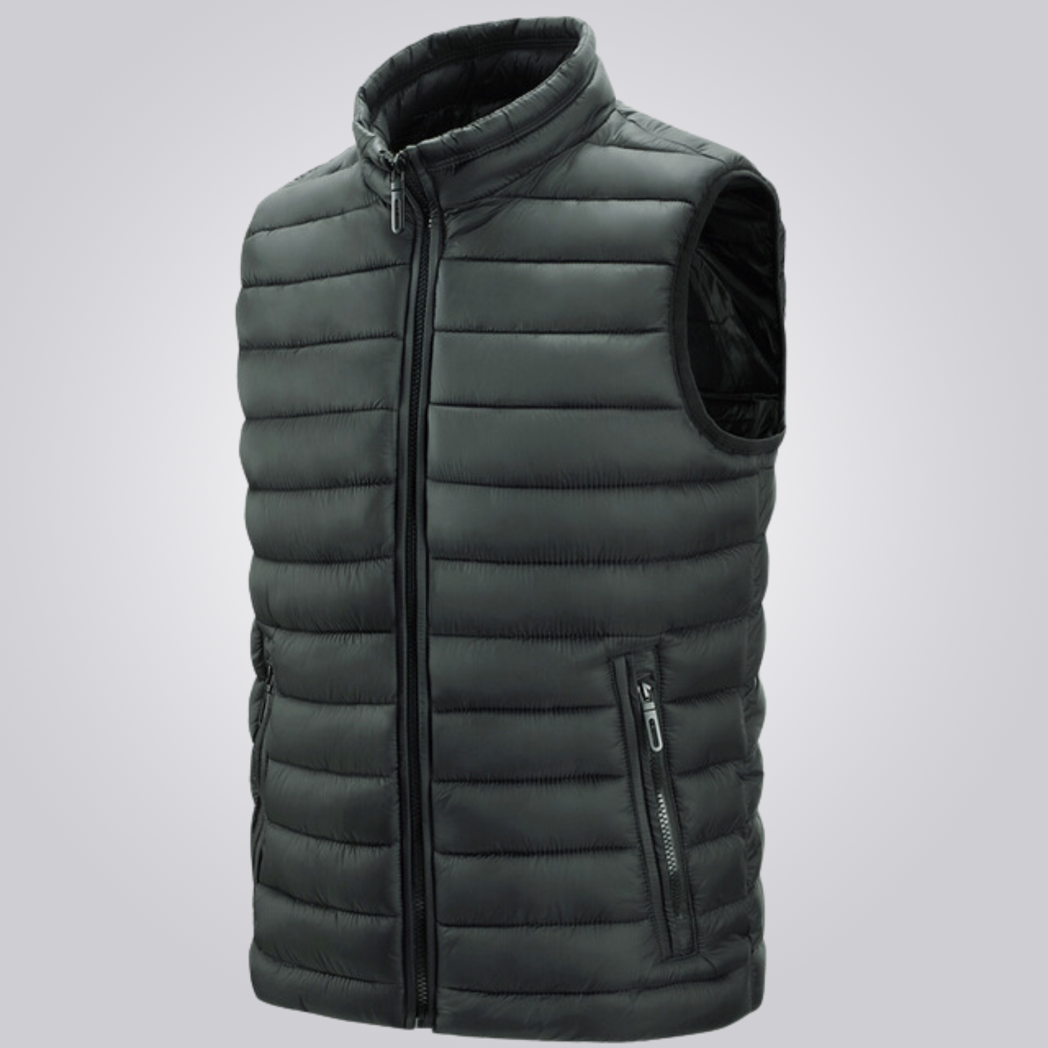 Men's Quilted Puffer Vest with Zipper - Veltic