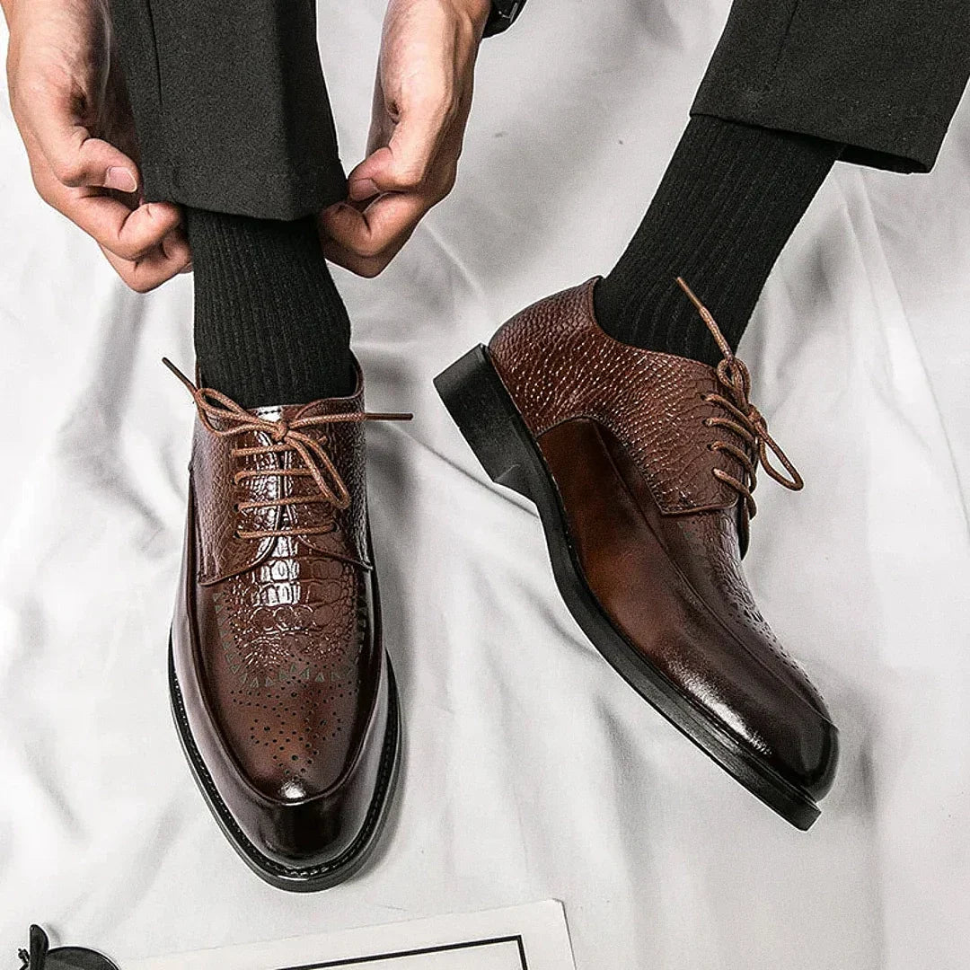 Men's Classic Derby Aranjuez Shoes - Veltic