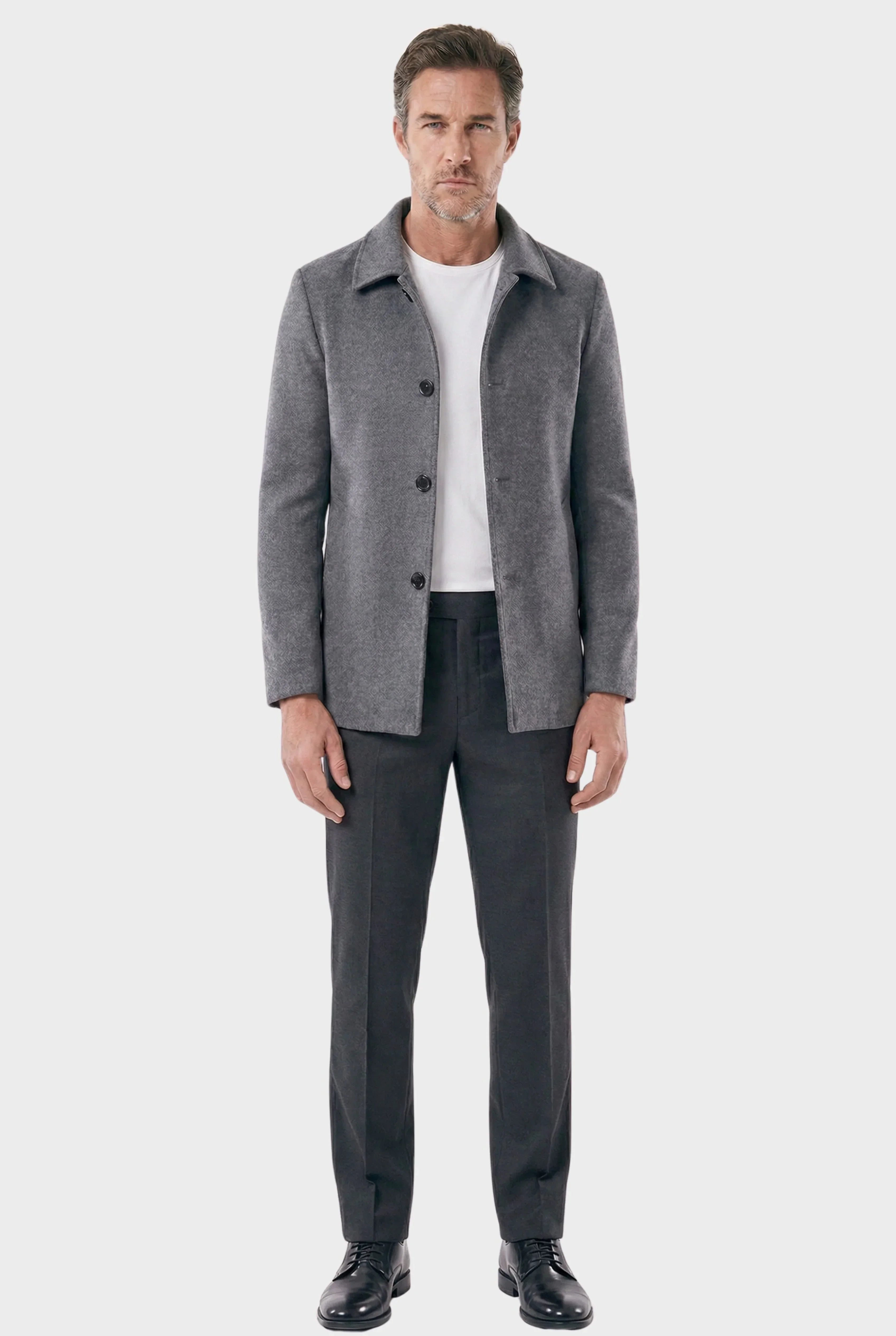 Men's Short Denmark Wool Overcoat - Veltic