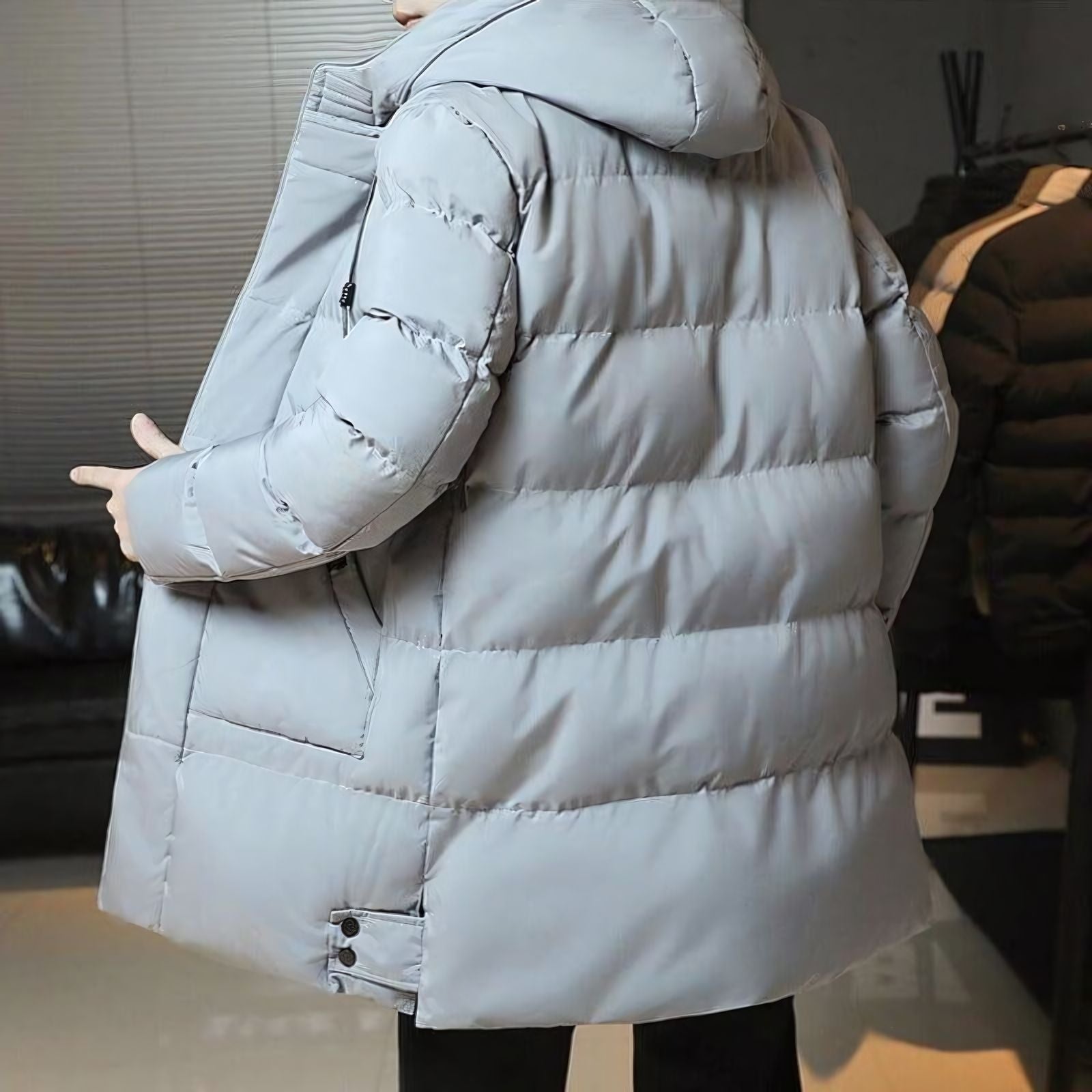 Veltic Men's Puffer Overcoat with Hood Manhattan - Veltic