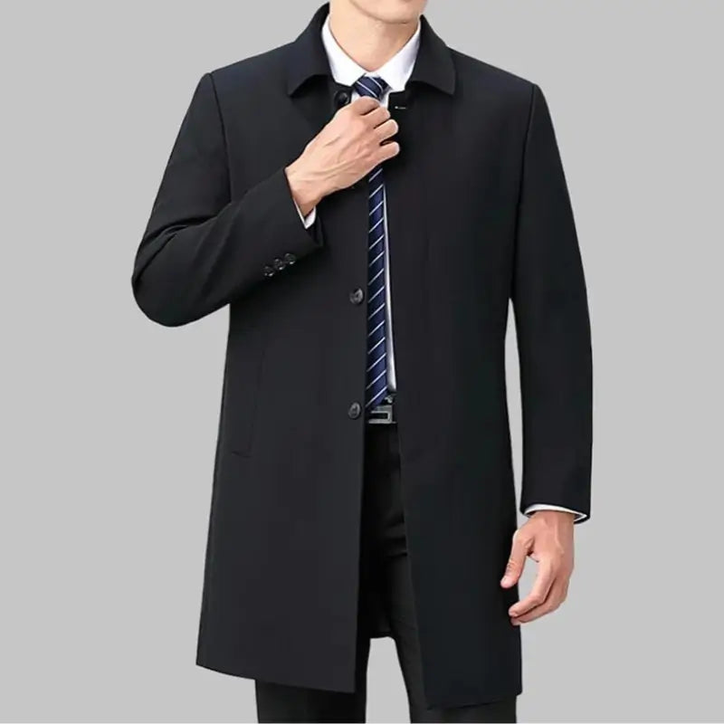 Veltic Men's Formal Overcoat with Clean Finish - Veltic