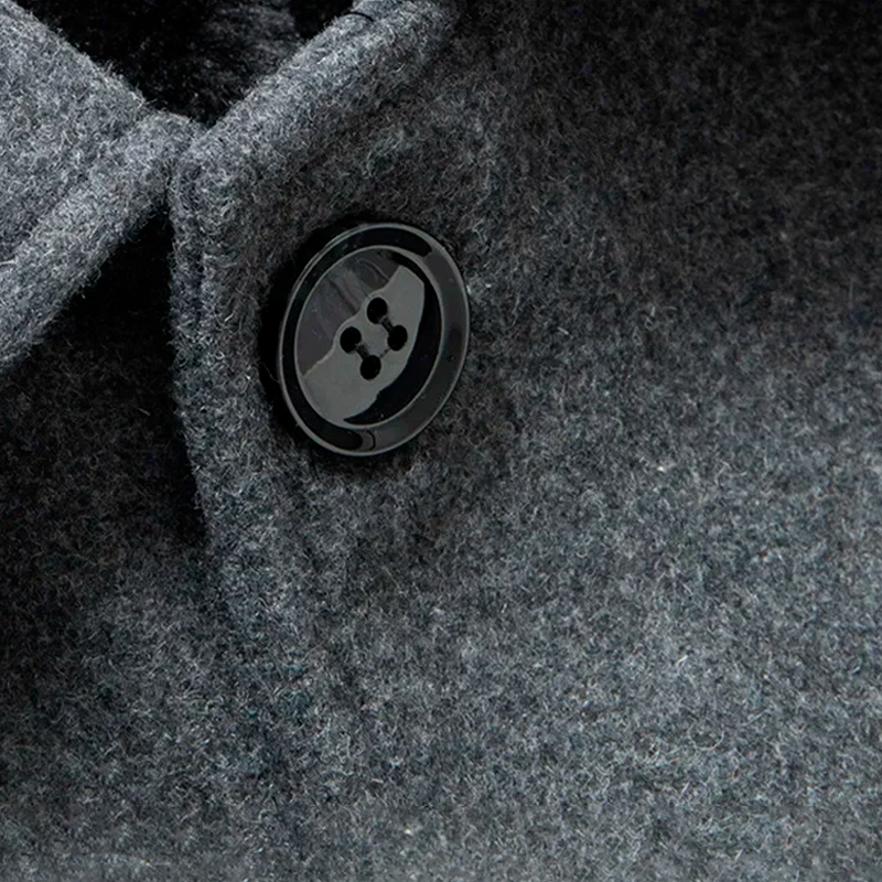 Men's Short Denmark Wool Overcoat - Veltic