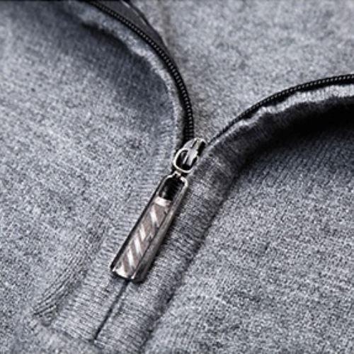 Men's Semi-High Collar Quarter-Zip Sweater Eston - Veltic