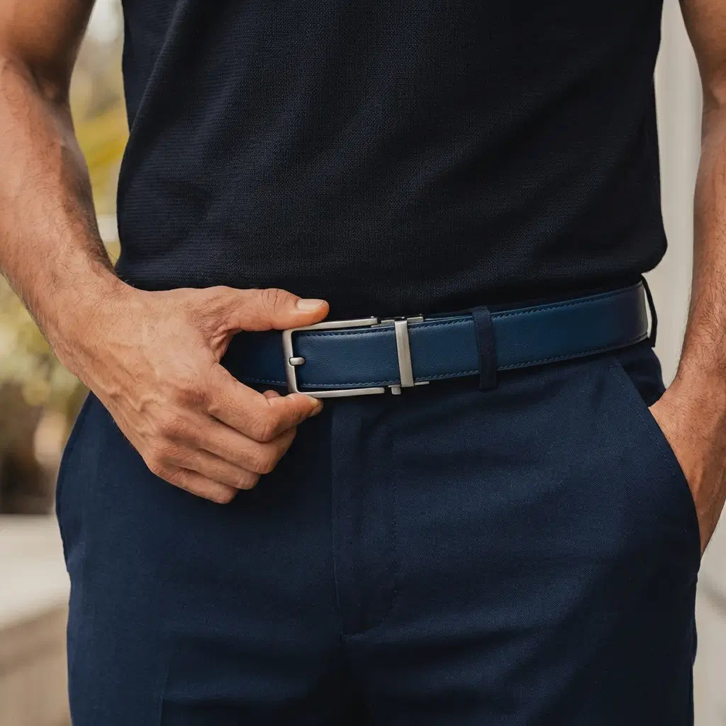 No-Hole Belt | Blue