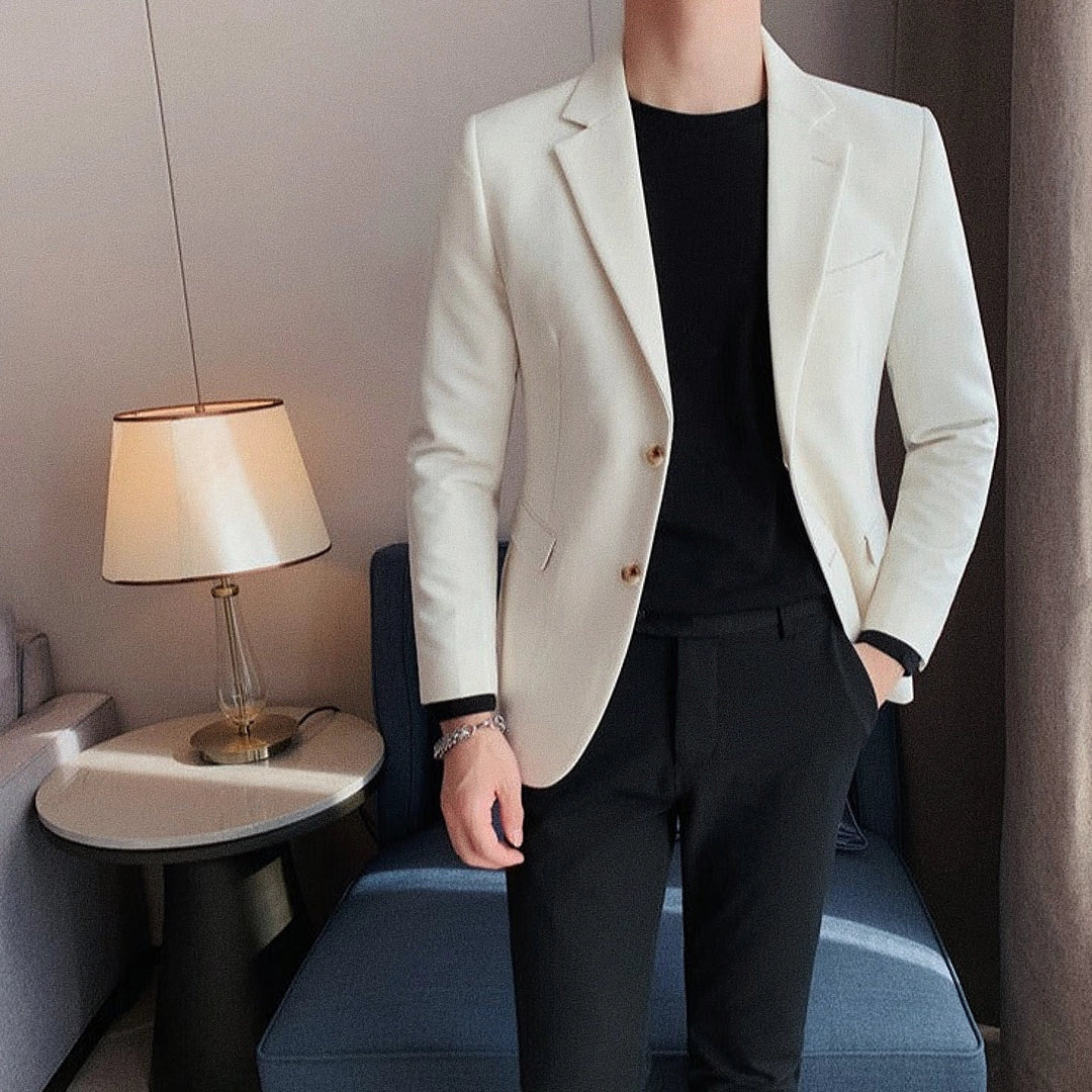 Men's Slim Fine Sport Blazer with Silk Lining - Veltic