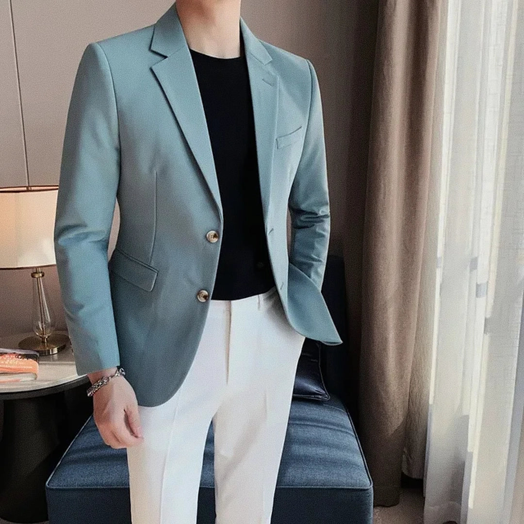 Men's Slim Fine Sport Blazer with Silk Lining - Veltic