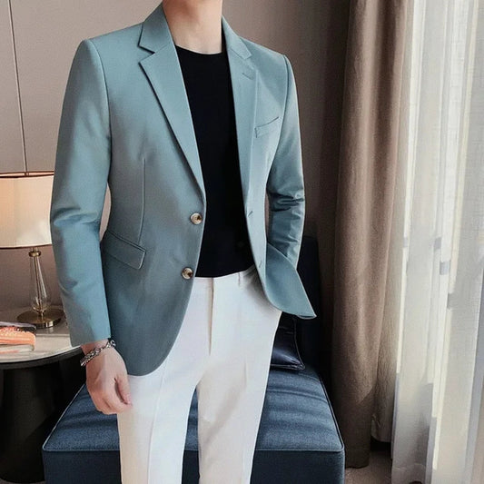 Men's Slim Fine Sport Blazer with Silk Lining - Veltic