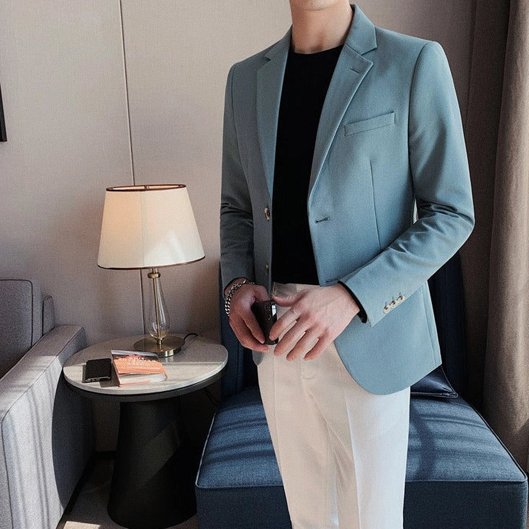 Men's Slim Fine Sport Blazer with Silk Lining - Veltic