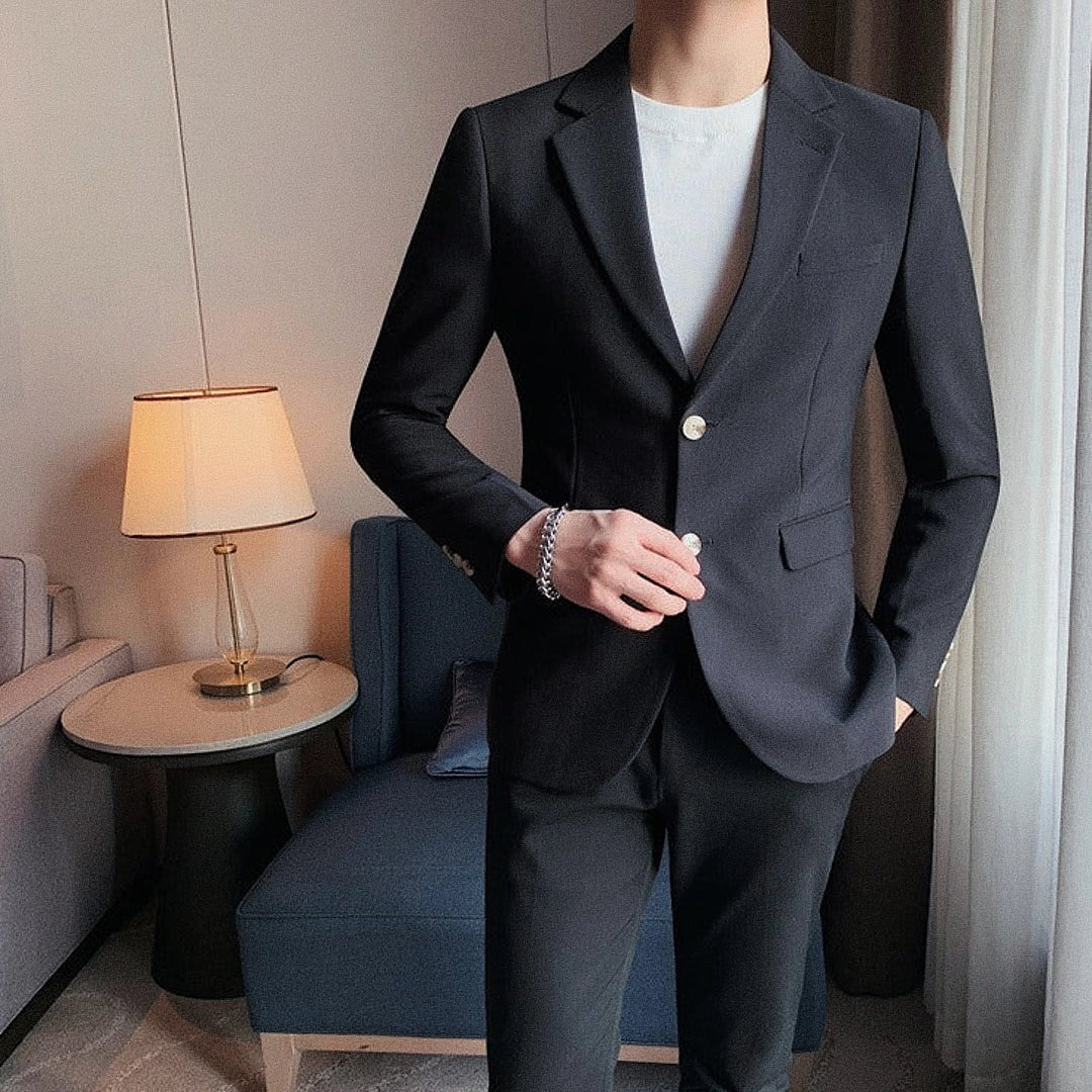 Men's Slim Fine Sport Blazer with Silk Lining - Veltic