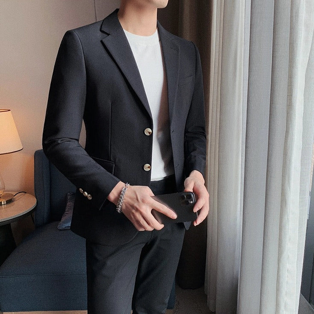Men's Slim Fine Sport Blazer with Silk Lining - Veltic