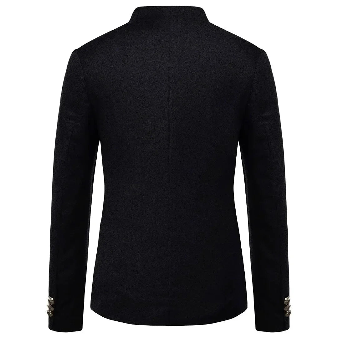 Men's Slim Blazer with Mandarin Collar - Veltic