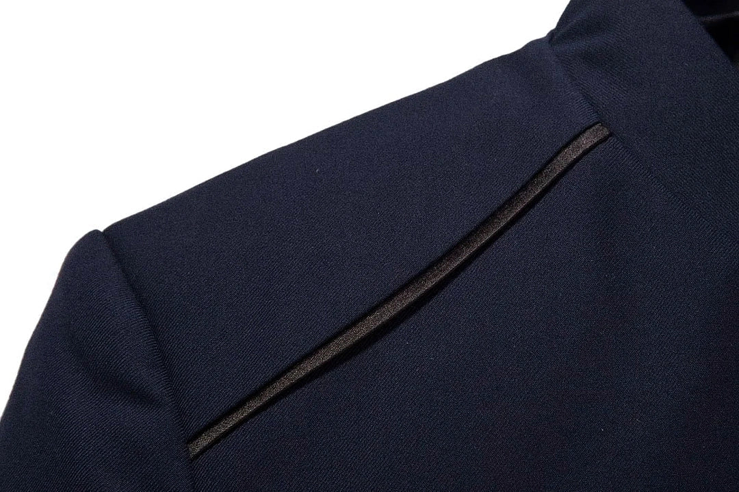 Men's Slim Blazer with Mandarin Collar - Veltic