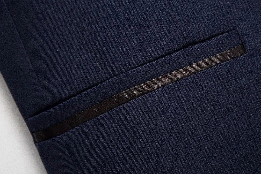 Men's Slim Blazer with Mandarin Collar - Veltic