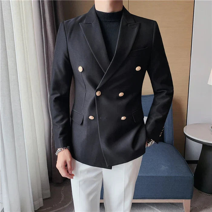 Men's Double-Breasted Veltic Blazer F016 - Veltic