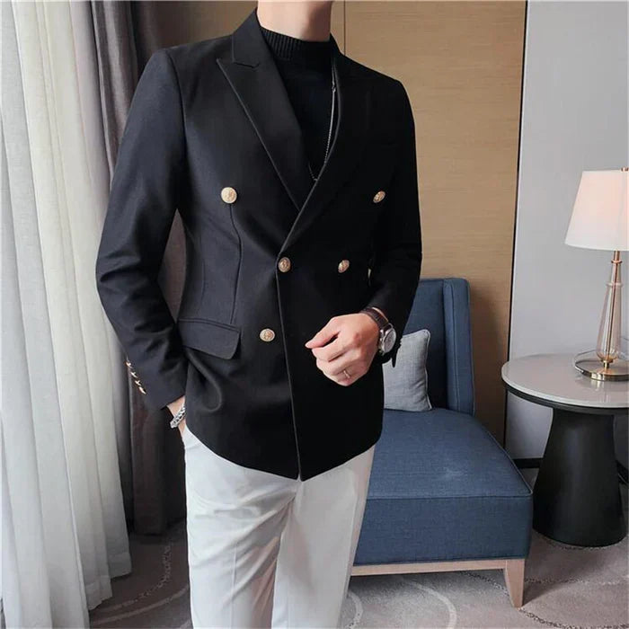 Men's Double-Breasted Veltic Blazer F016 - Veltic