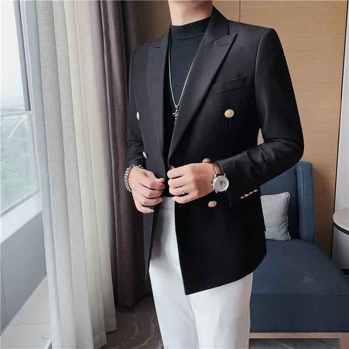 Men's Double-Breasted Veltic Blazer F016 - Veltic