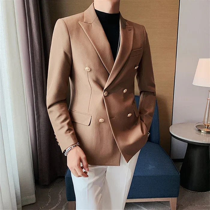 Men's Double-Breasted Veltic Blazer F016 - Veltic