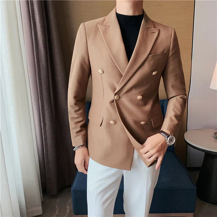 Men's Double-Breasted Veltic Blazer F016 - Veltic