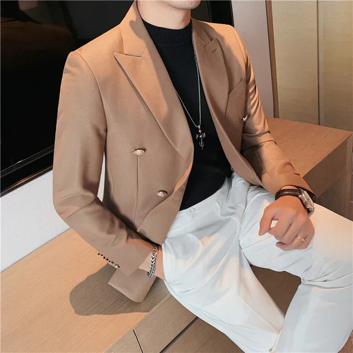 Men's Double-Breasted Veltic Blazer F016 - Veltic