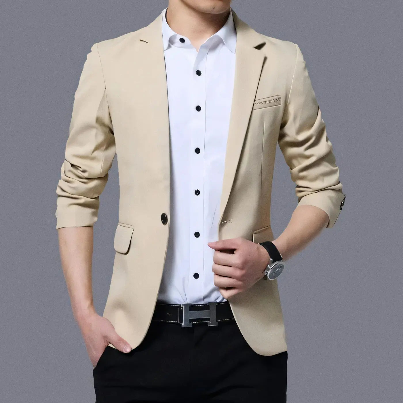 Men's Carlsen Slim Blazer with Tailored Fit - Veltic