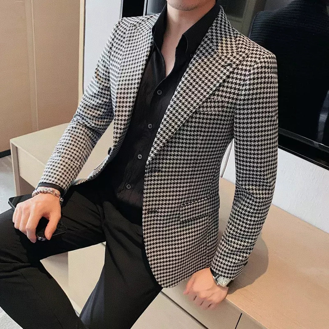 Men's Checked Blazer Veltic F019 - Veltic