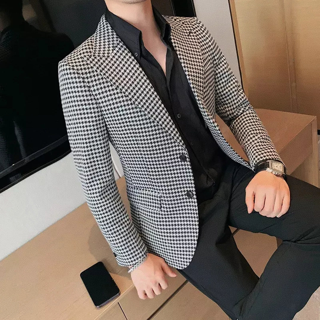 Men's Checked Blazer Veltic F019 - Veltic