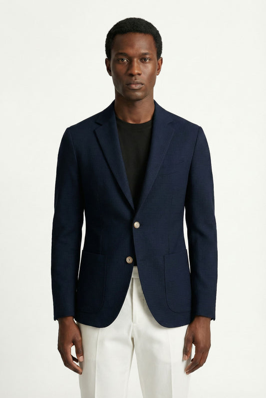 Men's Noble Slim Blazer with Notched Lapel - Veltic