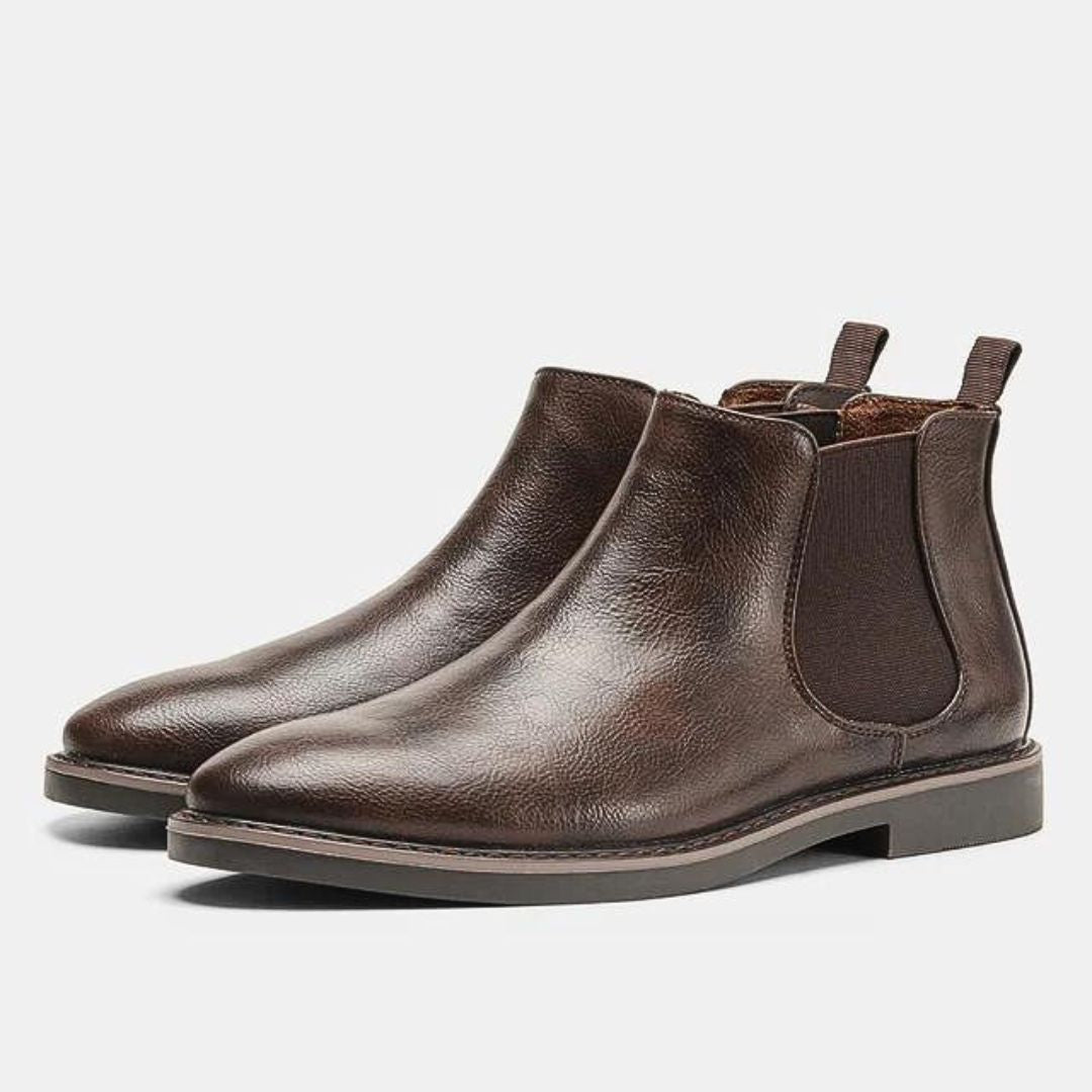 Men's Classic Leather Chelsea Boot with Timeless Design - Veltic