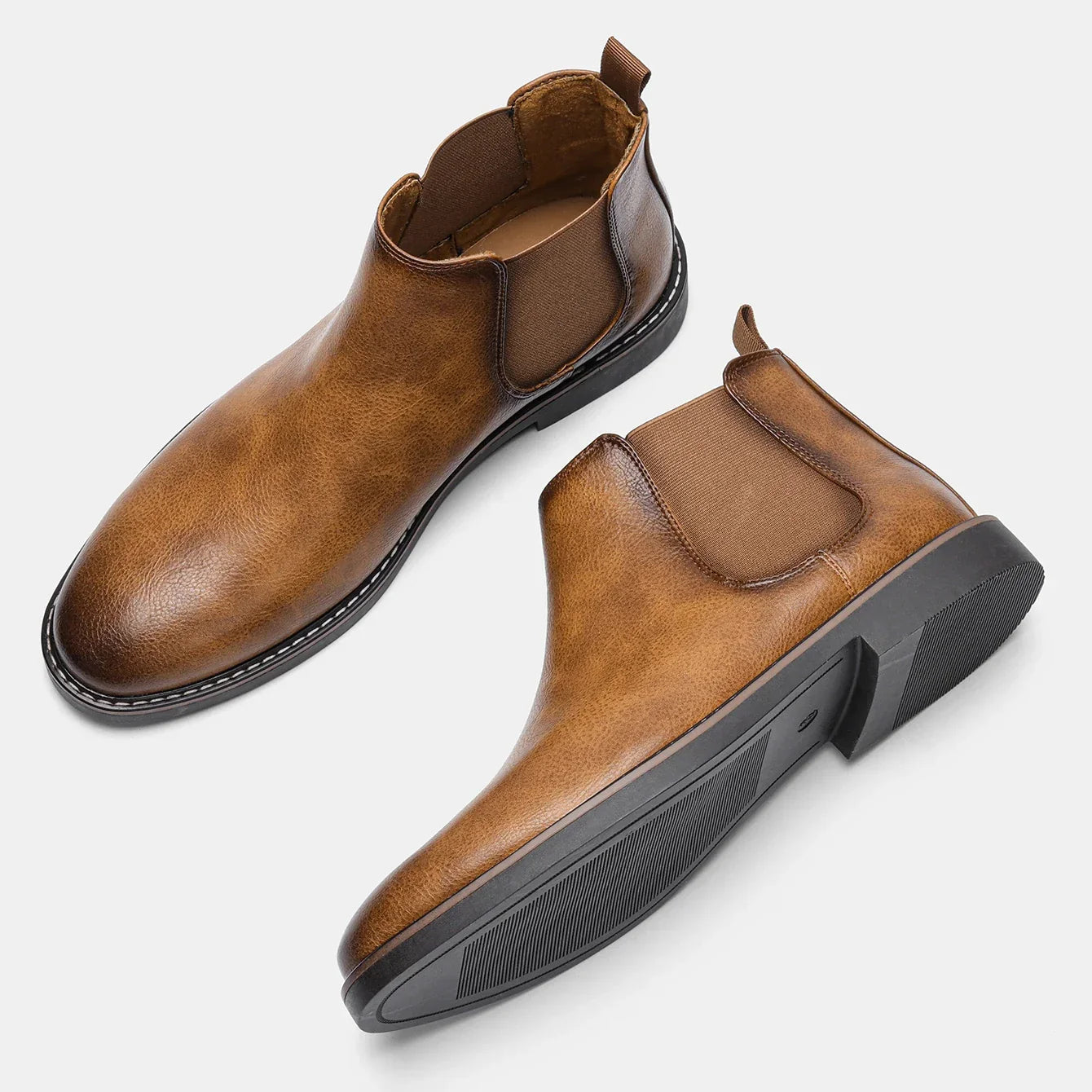 Men's Classic Leather Chelsea Boot with Timeless Design - Veltic