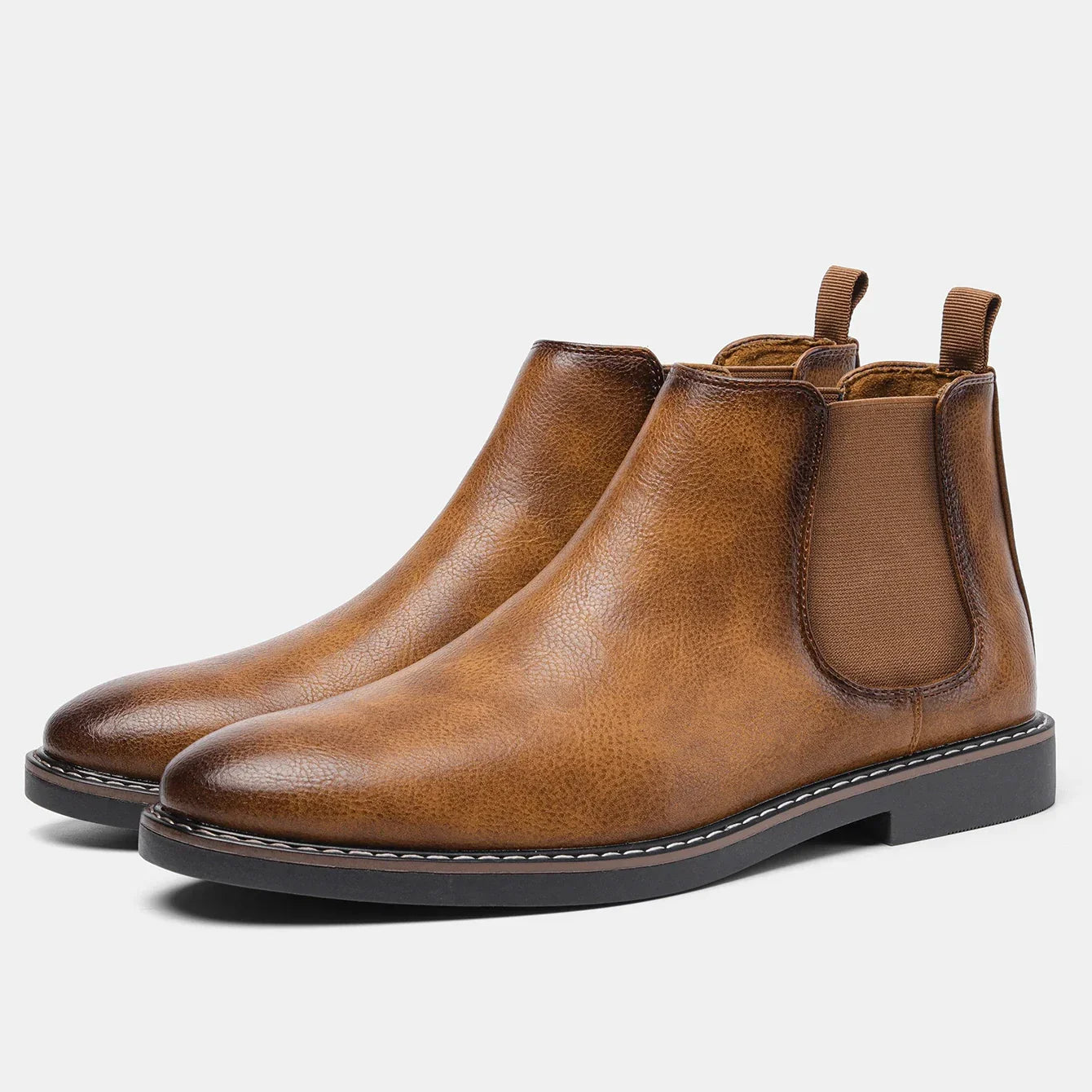 Men's Classic Leather Chelsea Boot with Timeless Design - Veltic