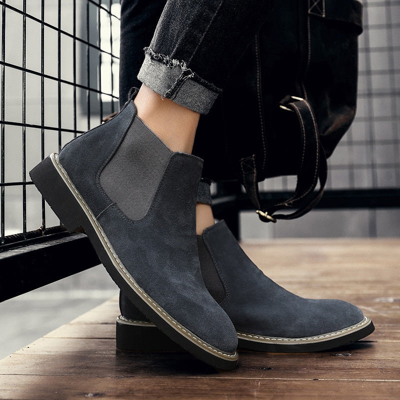 Men's Vienna Leather and Suede Chelsea Boot - Veltic