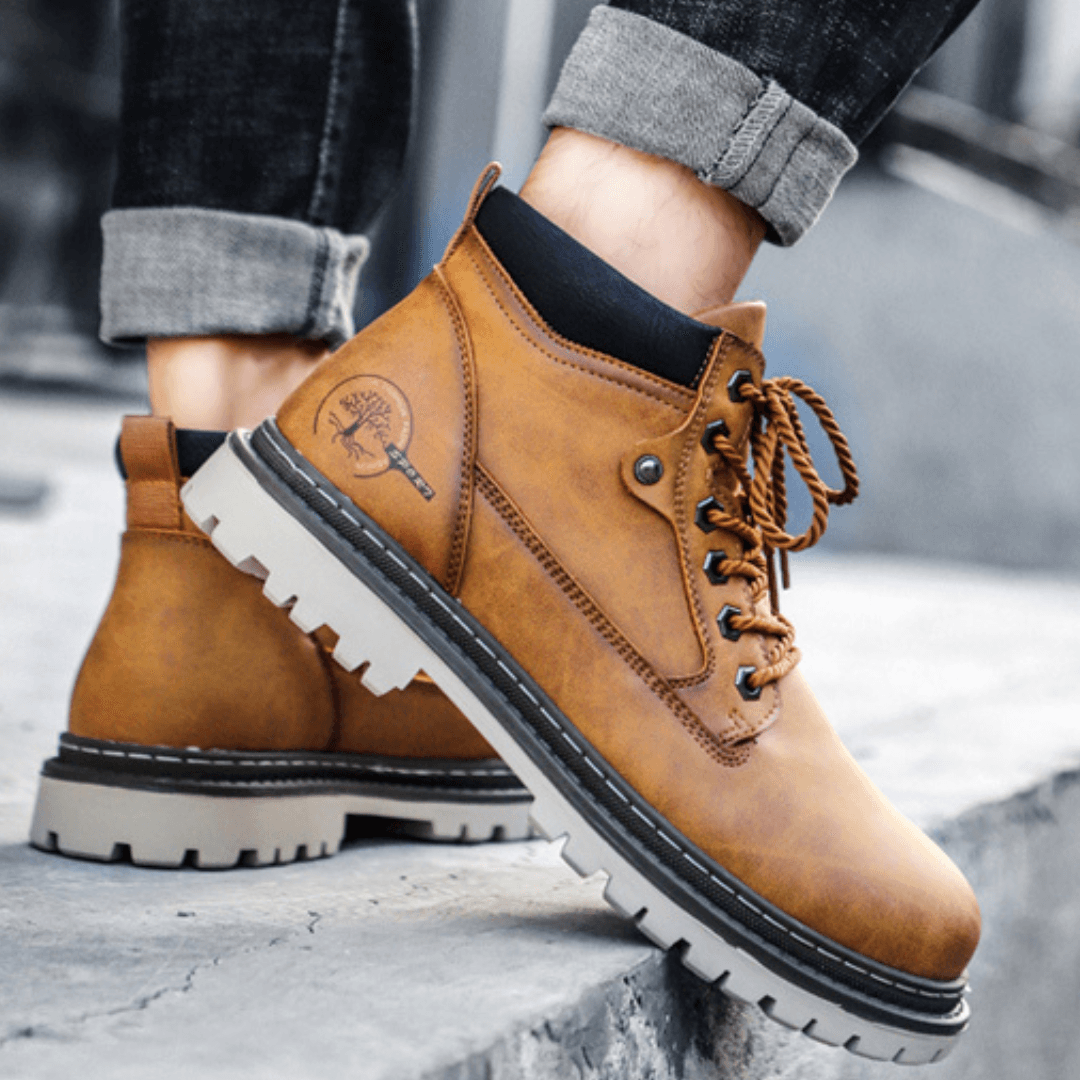 Men's Structured Frankfurt Leather Boot - Veltic