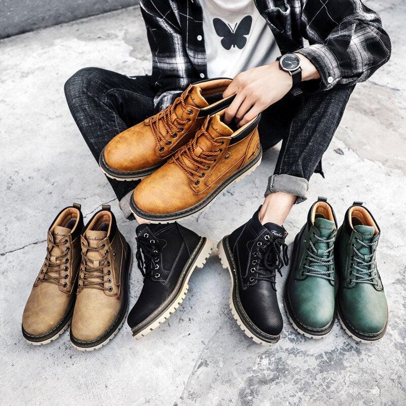 Men's Structured Frankfurt Leather Boot - Veltic
