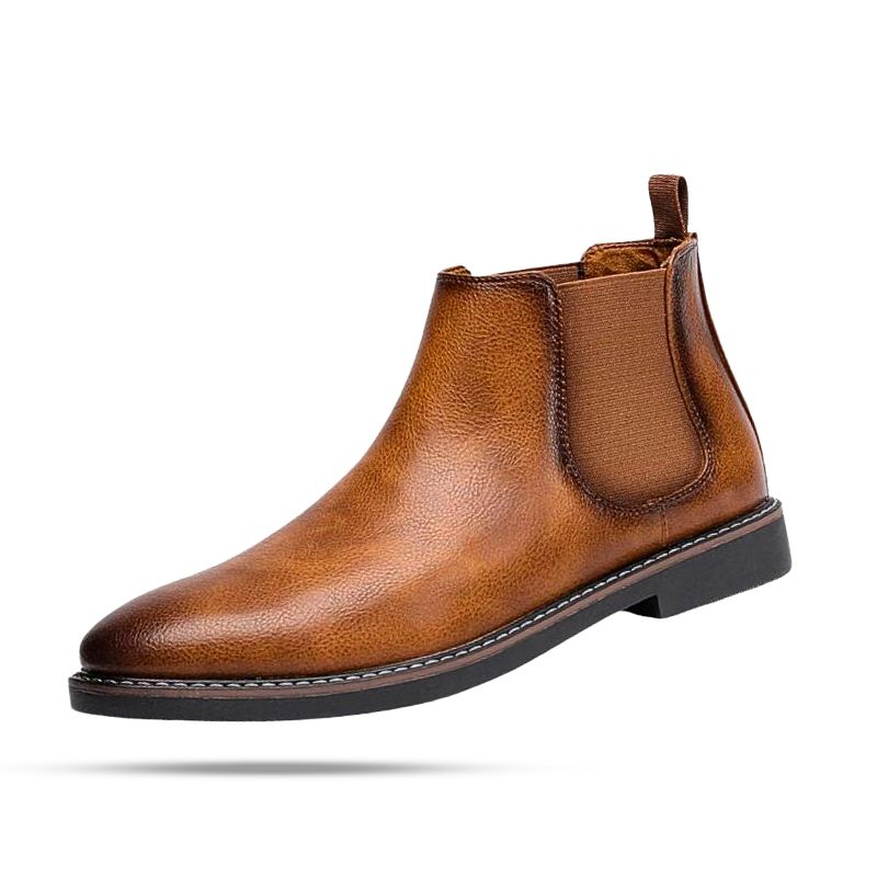 Men's Classic Leather Chelsea Boot with Timeless Design - Veltic