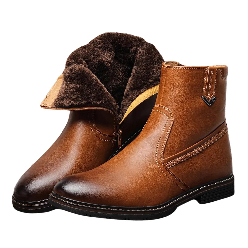 Men's Leather Boot with Lined Interior - Veltic