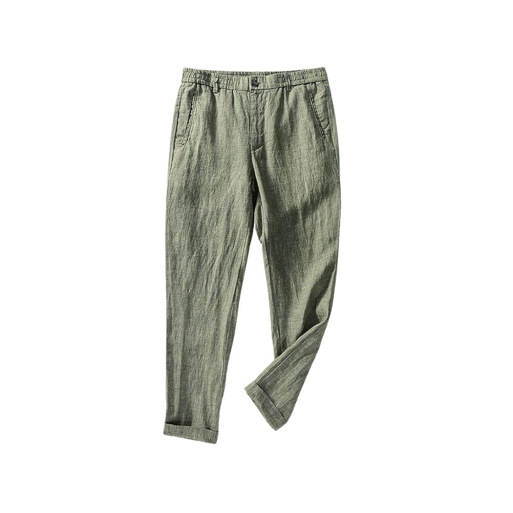 Men's Linen Trousers Capri - Veltic