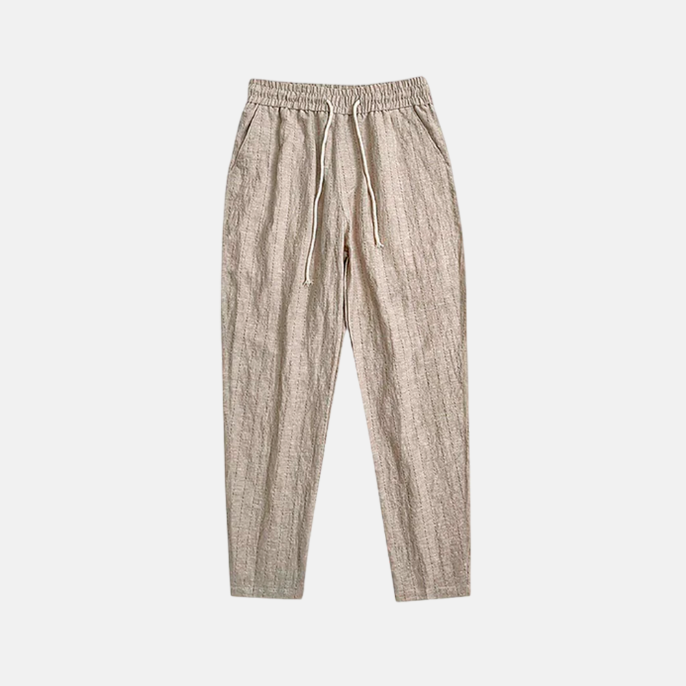 Men's Linen Trousers Cassis - Veltic