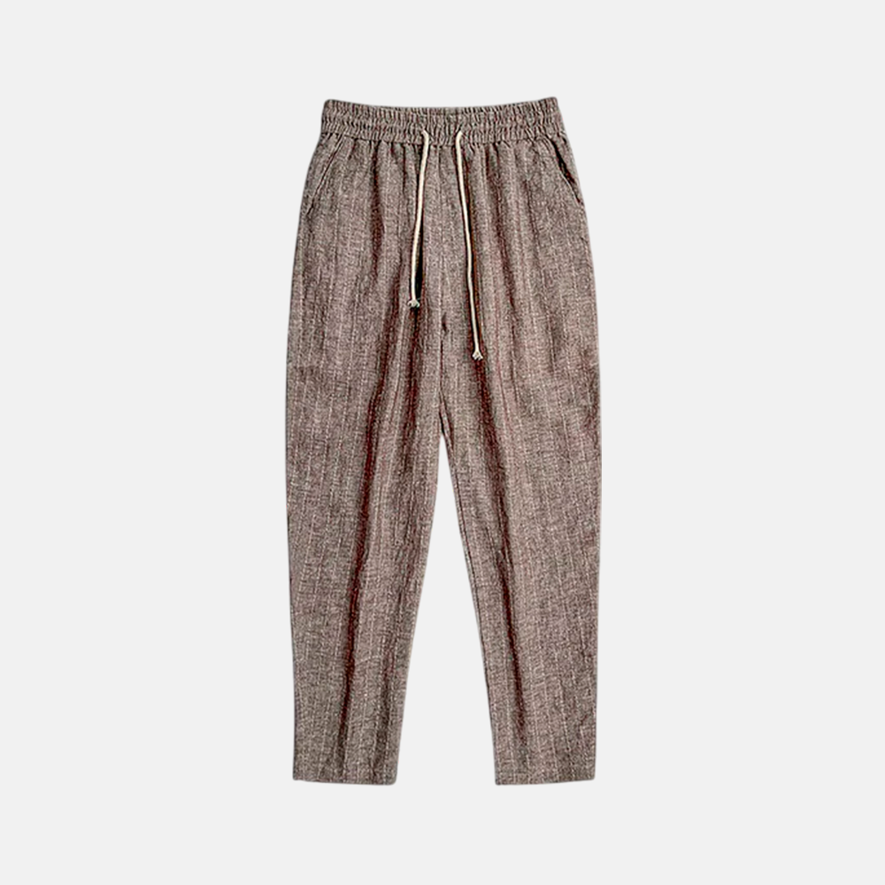 Men's Linen Trousers Cassis - Veltic