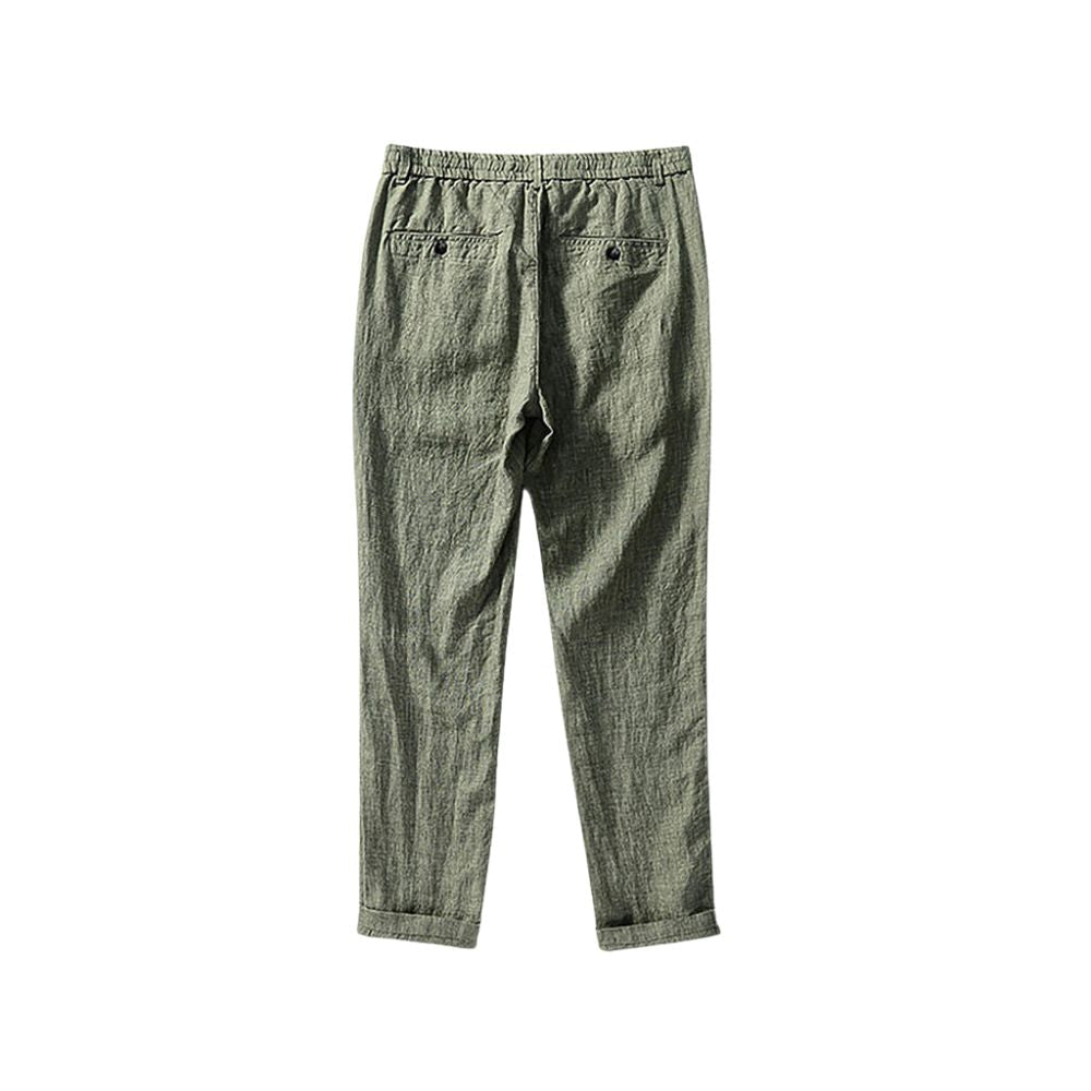 Men's Linen Trousers Capri - Veltic