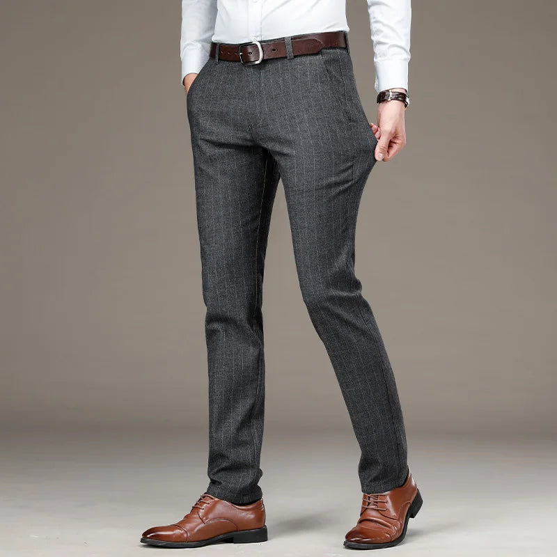 Men's Striped Dress Trousers Veltic - Veltic