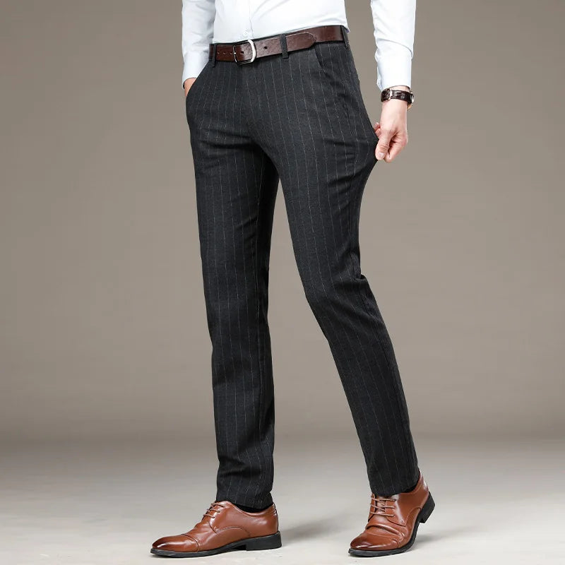 Men's Striped Dress Trousers Veltic - Veltic