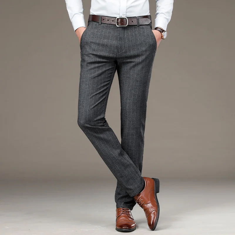 Men's Striped Dress Trousers Veltic - Veltic