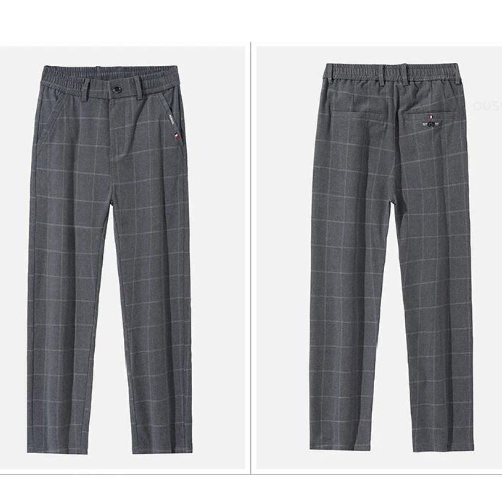 Men's Checked Dress Trousers - Veltic
